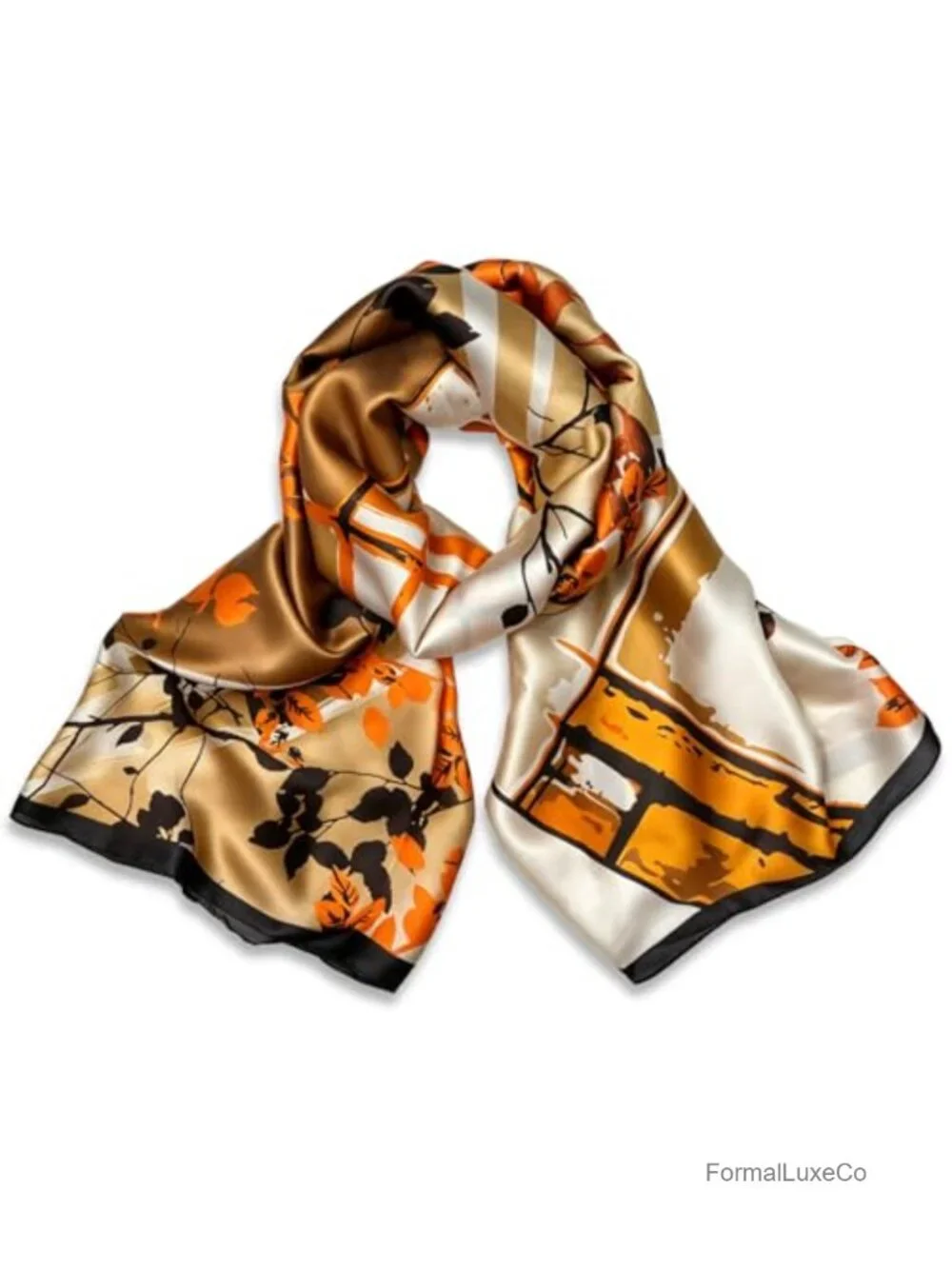 70x35 Inch Large Satin Scarf Silk Like Shawl Wrap Lightweight